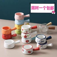 Керамический ремень в стиле японского стиля держит мини -маленький горшок с молоком маленький молочный горшок с молочным чашкой молока с ручкой молочной чашки тарелка кофе