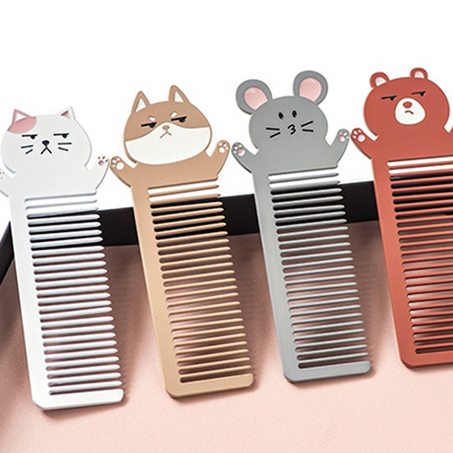 Мультяшная маленькая портативная антистатическая расческа, милая челка