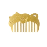 Латунная ретро антистатическая детская милая расческа, портативная маленькая челка