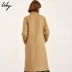 Lili lily nữ 2018 mùa đông mới bằng len lông cừu áo khoác nữ dài 118439F1E10 - Áo khoác dài