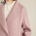 Đặc biệt Lily2018 mùa đông mới dành cho nữ phiên bản Hàn Quốc của chiếc áo khoác len dài phần rộng nhẹ màu tím nhạt 1916 - Áo Hàn Quốc