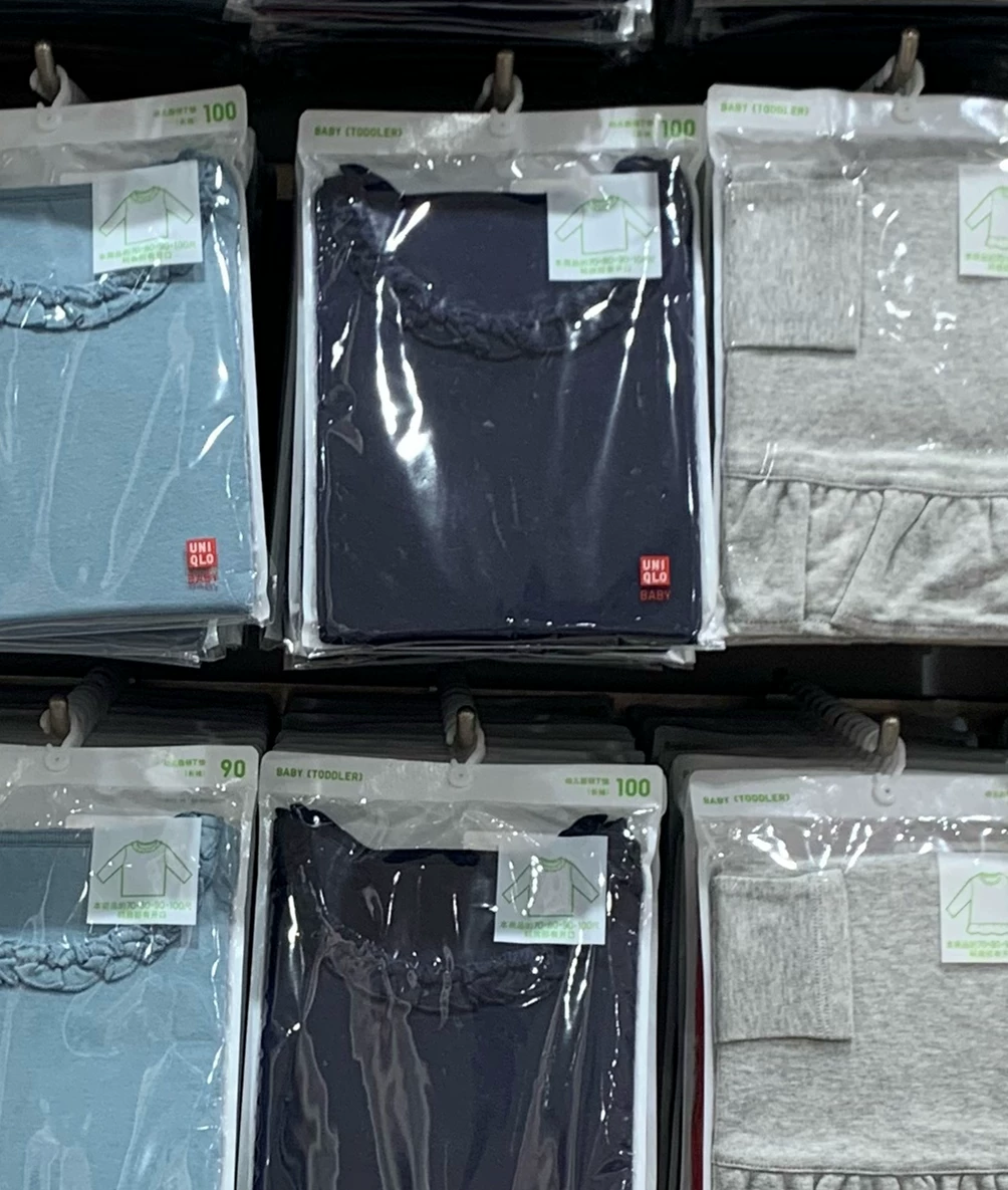 Uniqlo, детская футболка для раннего возраста, с длинным рукавом и круглым вырезом