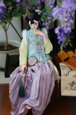 taobao agent BJD three -point ancient style baby clothes bright style -Wisteria rabbit tail page