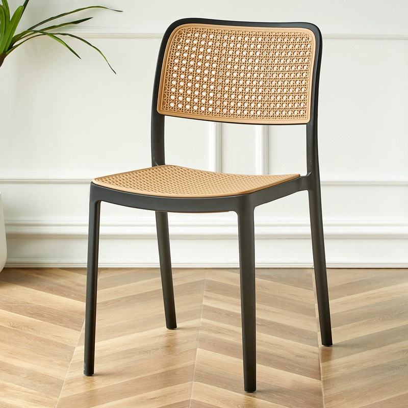 bàn ăn xếp gọn Bàn ghế ăn mây dùng tại nhà dày đơn giản hiện đại 2022 mới thông thường trên Internet nổi tiếng Bắc Âu có thể xếp chồng lên nhau Ghế tựa lưng bàn ăn tròn nguyên khối bộ bàn ăn 6 ghế 