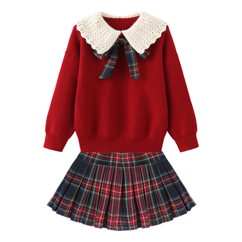 Girls' dress Autumn and Winter 2023 New Stylish JK Dress Clothes Spring and Autumn Children's Princess Dress