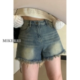 Ретро джинсовая юбка, шорты, штаны, большой размер, по фигуре, для формы тела «груша», А-силуэт, свободный крой