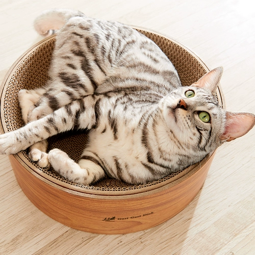 Япония MJU может быть заменена на внутреннюю сердечную гофрированную гофрированную бумажную бумагу, захватывающую гнездо кошачья кровать, представленная деревянная розовая порошка гаригари блюдо