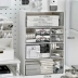 Hộp lưu trữ máy tính để bàn loại ngăn kéo acrylic trong suốt để bàn văn phòng phẩm mỹ phẩm giá hộp hoàn thiện văn phòng kệ đựng mỹ phẩm treo tường bằng gỗ kệ trang điểm gỗ Kệ mỹ phẩm