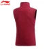 Li Ning Womens Vest Vest Dòng ngoài trời Quần áo thể thao Không tay đứng Cổ áo AENL012 áo khoác thể thao nam nike Áo thể thao