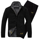 Демисезонный бархатный удерживающий тепло комплект для отдыха для пожилых людей, бархатная куртка, оверсайз, большой размер, для среднего возраста
