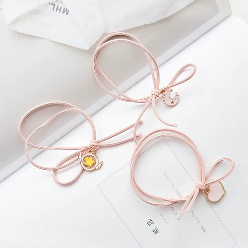 Японская мультяшная универсальная заколка для волос, эластичная резинка, простой и элегантный дизайн