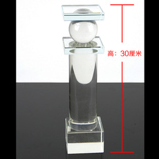 Стеклянная перегородка ktv包厢茶几柱水晶柱茶几脚 玻璃柱吧台水晶柱展柜柱 尺寸可定制