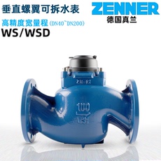 Водосчетчик 德国真兰zenner垂直螺翼式高精度宽量程智能远传法兰ws工业水表