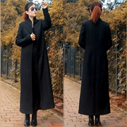 Len áo khoác nữ mùa thu và mùa đông mặc Hàn Quốc phiên bản của mỏng dày siêu dài sinh viên over the knee eo dài áo len
