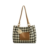 Вместительная и большая плетеная сумка подмышку, универсальная сумка через плечо, коллекция 2023