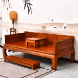 Новая китайская кровать Luohan кровать маленькая квартира гостиная резное дзен -подобная теноновая мебель