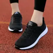 Kéo lại giày nữ mùa thu lưới giày thể thao thoáng khí Giày đế bằng phẳng giày nữ phiên bản Hàn Quốc của giày chạy bộ sinh viên hoang dã