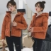 Mùa thu và mùa đông phụ nữ mới của phần ngắn cotton quần áo Hàn Quốc phiên bản của trùm đầu hoang dã xuống bông pad bông nhỏ áo khoác kích thước lớn bánh mì quần áo ngắn áo áo phao ba lỗ nữ Bông