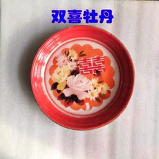 Чашка 库存花搪瓷盘直径35厘米大盘子微有瑕疵