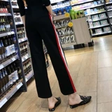 Штаны для отдыха, комбинезон для школьников для спортзала, штаны-клёш, высокая талия, свободный крой