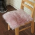 Trắng lông dài đệm sofa đệm lông cừu tinh khiết một ghế máy tính ghế ăn ghế xe có thể được tùy chỉnh