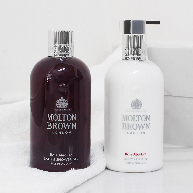 Molton Brown 摩顿布朗 纯正玫瑰沐浴露+身体乳套装 300ml*2瓶
