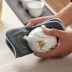 Vải cotton dày thêu vải trà Kung Fu phụ kiện trà Trung Quốc phong cách Zen nồi coaster Nhật Bản hấp thụ nước - Trà sứ