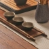 Hàng cũ tre hàng trà khay tre hình chữ nhật kungfu trà đặt khay Hộ gia đình cốc rắn gỗ giữ cốc bàn trà khô - Trà sứ