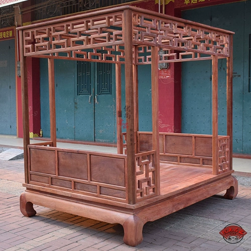 Мьянма Розовое дерево китайское классическое классическое классическое подключаемое кровать 10 000 -Шарактерная кровать кровать принцесса сплошная деревянная кровать из красного дерева Свадебная кровать
