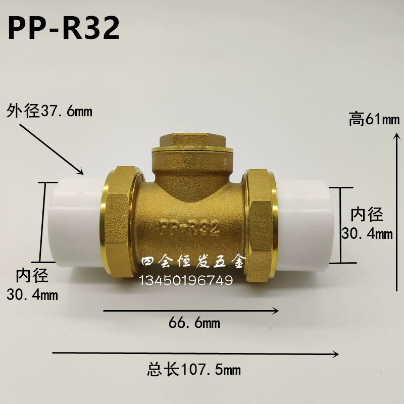 Van một chiều PPR toàn bộ bằng đồng ống nước nóng chảy van một chiều van chống chảy ngược 20 25 32 van đảo chiều van chống chảy ngược van 1 chiều lá lật nhựa Van 1 chiều