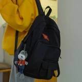 Вместительный и большой ранец, сумка через плечо, черный брендовый рюкзак, подходит для студента