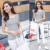 Mùa hè hè trung niên của phụ nữ mặc của mẹ cotton ngắn tay T-Shirt body áo sơ mi, quần áo 25-30-35-40 tuổi áo khoác nữ trung niên Quần áo của mẹ