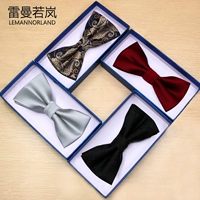Бордовый классический костюм, черная галстук-бабочка, рубашка с бантиком, в корейском стиле