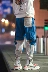 quần yếm quốc gia quần yếm nam thương hiệu lỏng lẻo hip hop chic quần xu hướng Hàn Quốc quần vận chuyển hàng hóa mùa thu - Quần mỏng