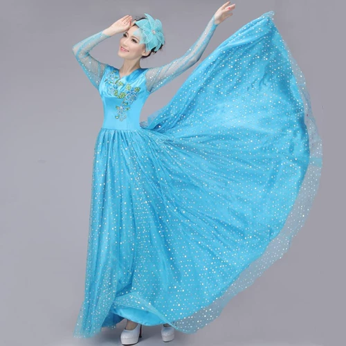 Shengshi Flower Open Bi -sleeve Petal Юбка Открытие танца танца танце