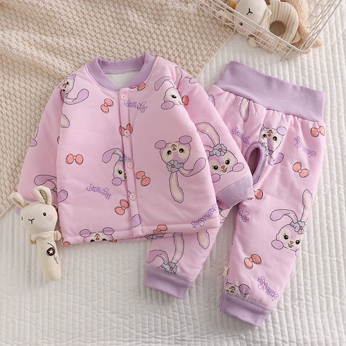 Детская стеганая куртка, детские штаны, пуховик, вкладыш для новорожденных, раздельная униформа, удерживающий тепло осенний демисезонный комплект, 0-3 лет