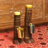 Серый чашка из нержавеющей стали Серый чашка алюминиевая табачная чашка с сигаретной трубкой бамбука с высоким уровнем сплошной сплошной сплошной древесиной бамбуко