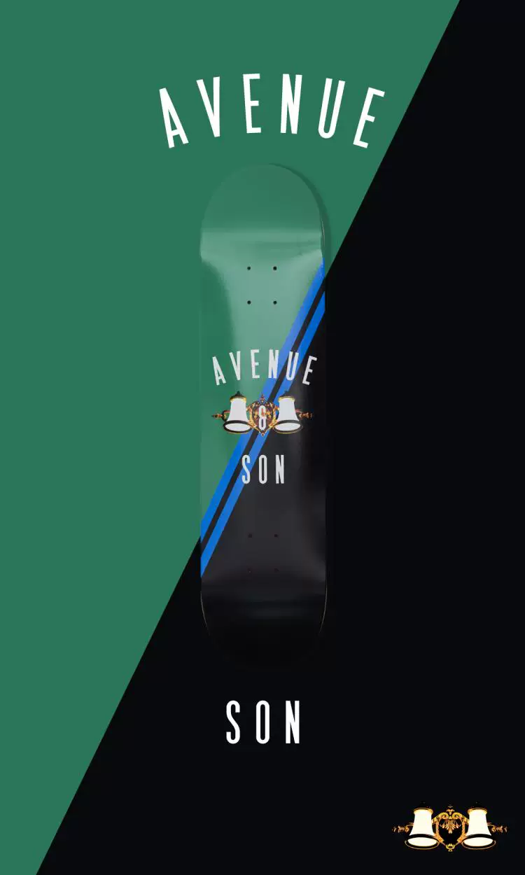 Avenue & SON Avenue Skateboarding Professional Canadian Maple Electric Dumping Color Send Sand Plate
