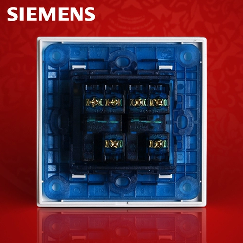 Переключатель Siemens Переключатель серии Lingzhi Элегантный и белый двойной двойной флуоресцентный флуоресцентный двойной переключатель