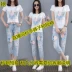 Trạm châu âu 2018 mùa xuân và mùa hè mới của phụ nữ hoa T-Shirt + jeans giản dị hai mảnh thời trang phù hợp với nữ triều Quần jean