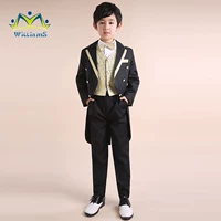 Trẻ em ăn mặc bé trai phù hợp với hoa nhỏ cô gái tuxedo phù hợp với mùa xuân phù hợp với học sinh Anh thời trang bé trai