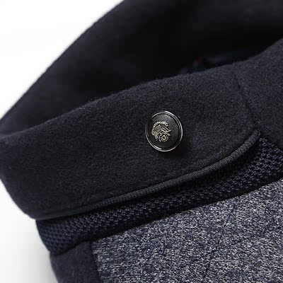 2017 mùa thu và mùa đông áo mới của nam giới kinh doanh bình thường áo len ngắn của nam giới thường cổ áo coat triều áo khoác len Áo len