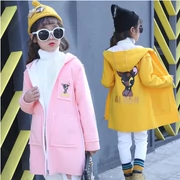 Áo khoác len nữ mùa thu và mùa đông Nhật Bản và Hàn Quốc phiên bản 2018 mới cho trẻ em nước ngoài không khí Nizi áo khoác trẻ em