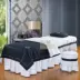 Làm đẹp giường bao gồm bốn bộ tùy chỉnh cao cấp bông bông thẩm mỹ viện cơ thể massage dầu gội khăn trắng trải giường spa Trang bị tấm