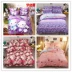 Hoa oải hương tím bột giường đặt bốn tờ quilt cover nhỏ hoa sinh viên phòng ngủ ba mảnh thiết lập 1,5 giường