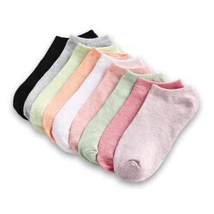 8双纯棉男女袜防臭吸汗全棉短筒船袜