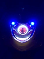 Fast Eagle Electric Xe máy Tái trang bị đèn pha hội Angel Eye Devil Eye Xenon Đèn pha Cá mắt ánh sáng 	đèn pha led 7 màu xe máy