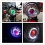Xe máy Tianjian EN125 Round Light Double Light Lens Double Angel Eye Devil Eye Xenon Headlight hội 4 Inch Q5 đèn led xe máy wave alpha