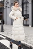 Thêm dài bông phù hợp với nữ dài đầu gối dày mùa đông dài Hàn Quốc phiên bản của tự trồng lớn cổ áo lông thú là mỏng xuống bông áo khoác