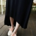 Phụ nữ mùa xuân và mùa hè mới của phụ nữ Hàn Quốc mùa hè mùa hè ngắn tay cổ tròn Váy đầm dài có đáy mỏng - Váy dài